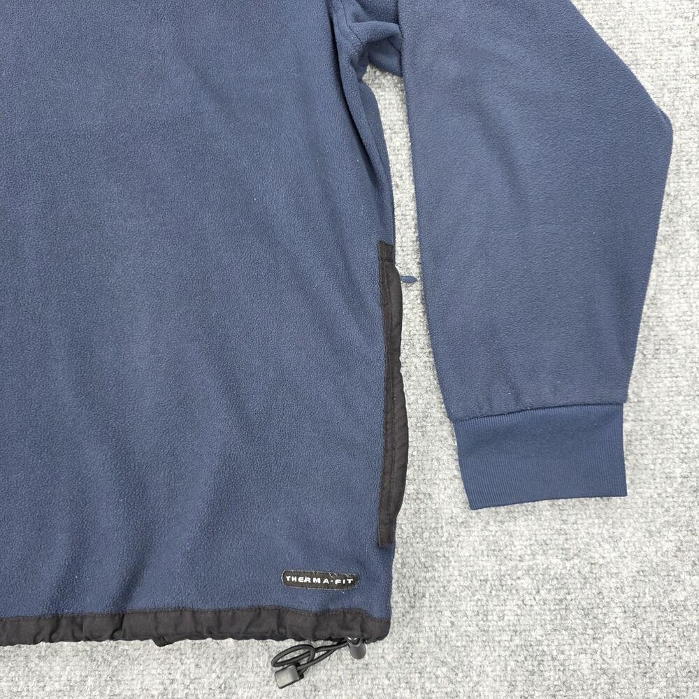 Nike Golf Jacket Mens Large Blue Therma-FIT 1/4 Zip Fleece Pullover Vintage Y2K - Picture 13 of 16